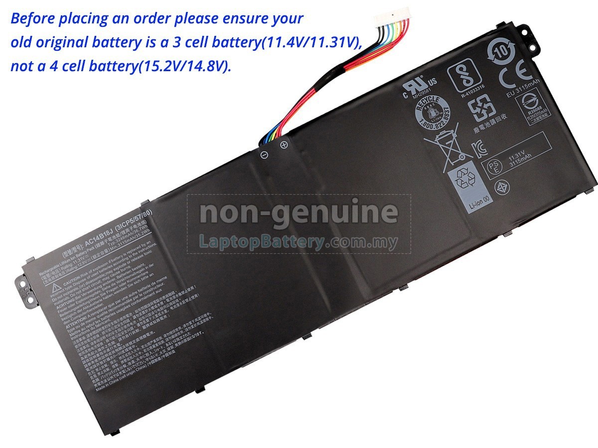 Acer Aspire ES1-531-P285 replacement battery