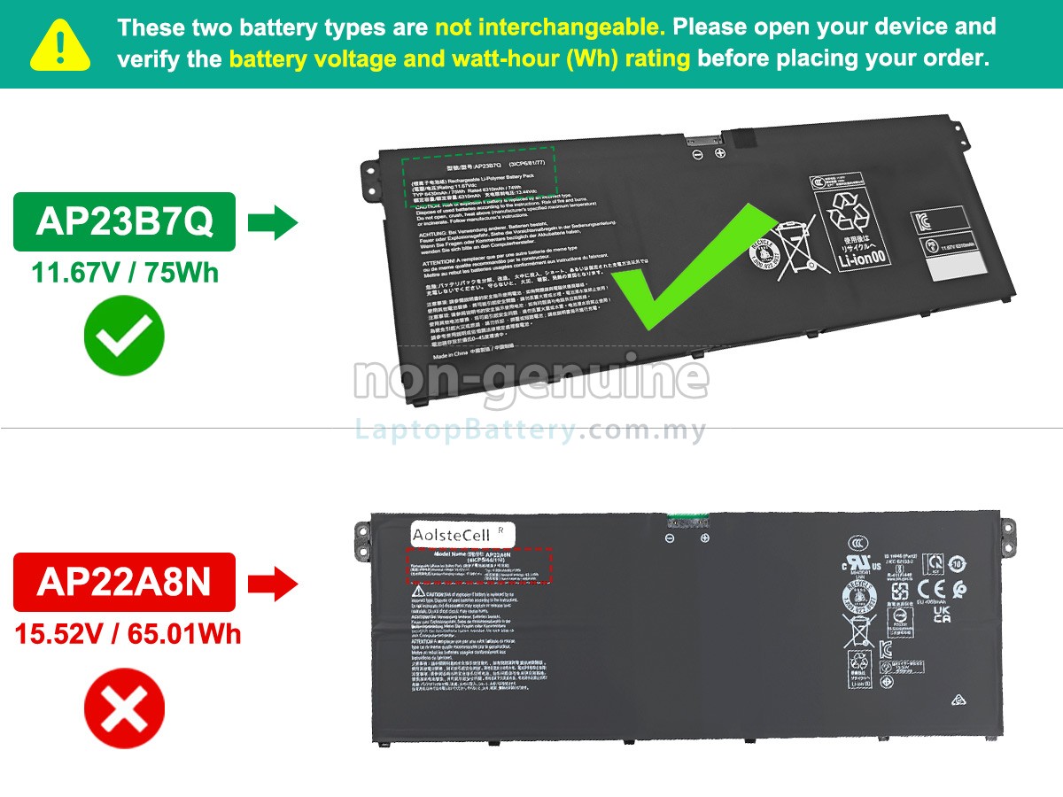 Acer SWIFT 14 AI SF14-61T-R19S replacement battery