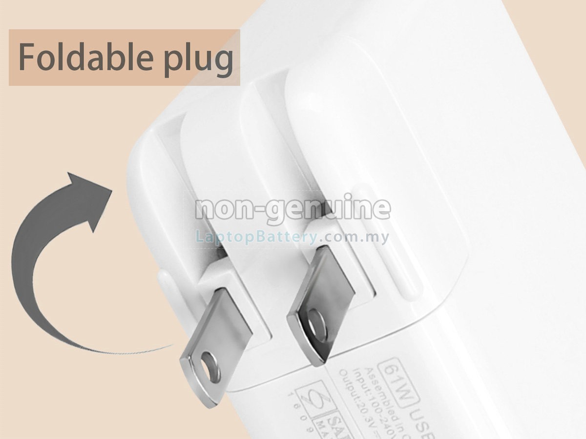 Apple 61W 20.3V-3A 100-240V~1.5A 50/60HZ replacement adapter