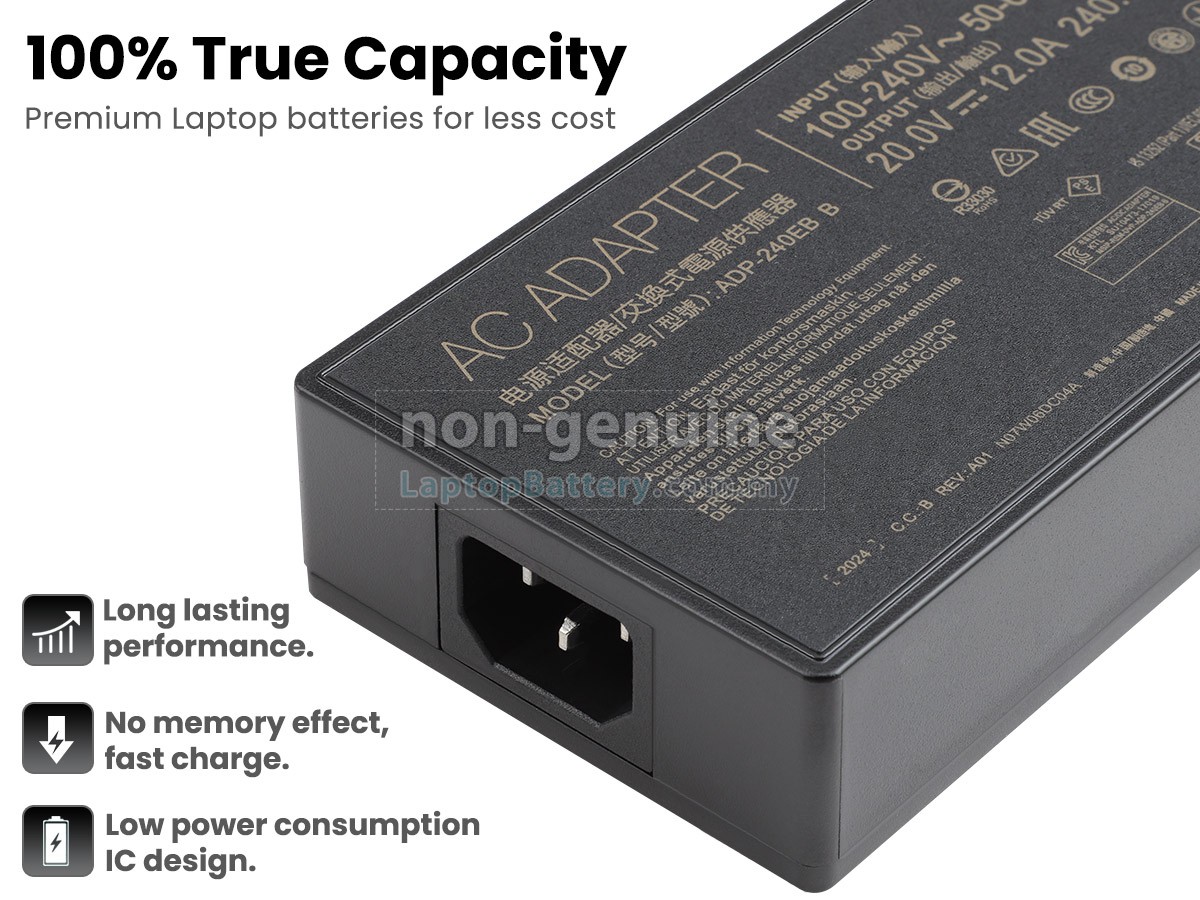Asus 20V 12A 240W 6.0*3.7MM replacement adapter