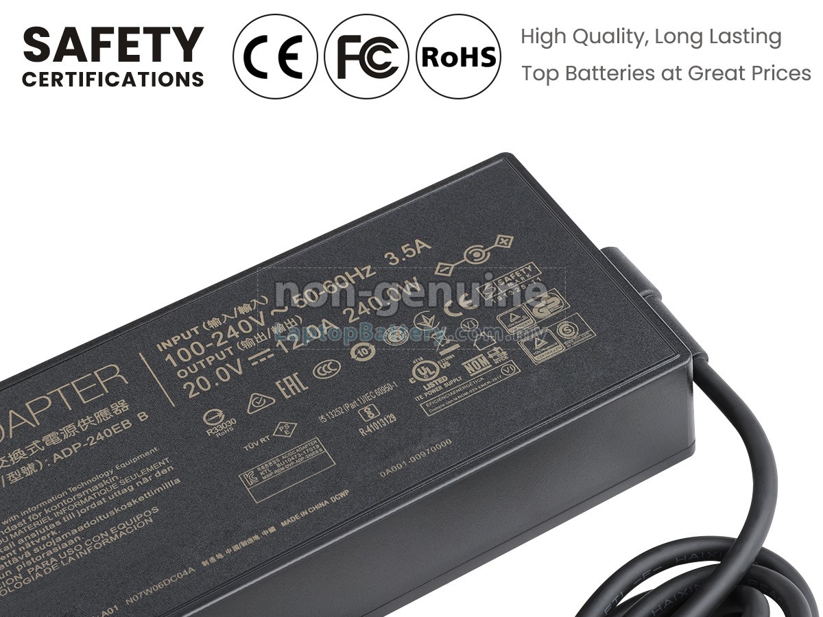 Asus 20V 12A 240W 6.0*3.7MM replacement adapter