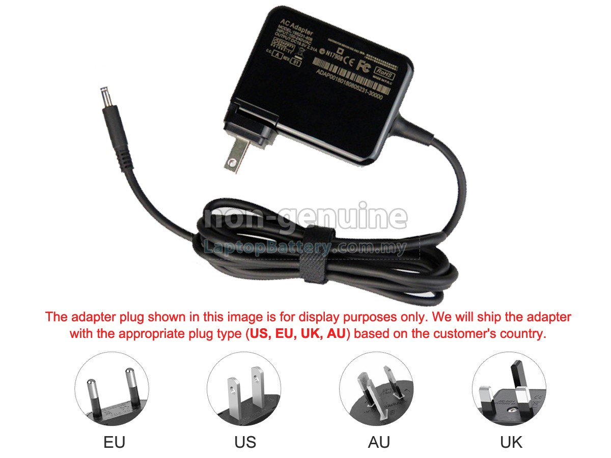 Dell 45W 19.5V-2.31A 100-240V/AC replacement adapter
