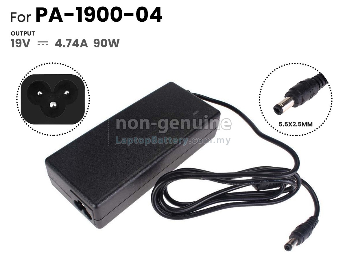 HP 90W 19V-4.74A 100-240V~1.5A 50/60HZ replacement adapter
