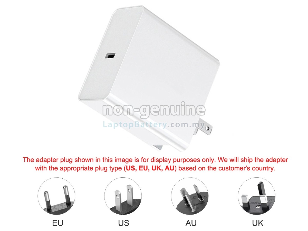 Huawei 20V 3.25A 65W USB-C replacement adapter