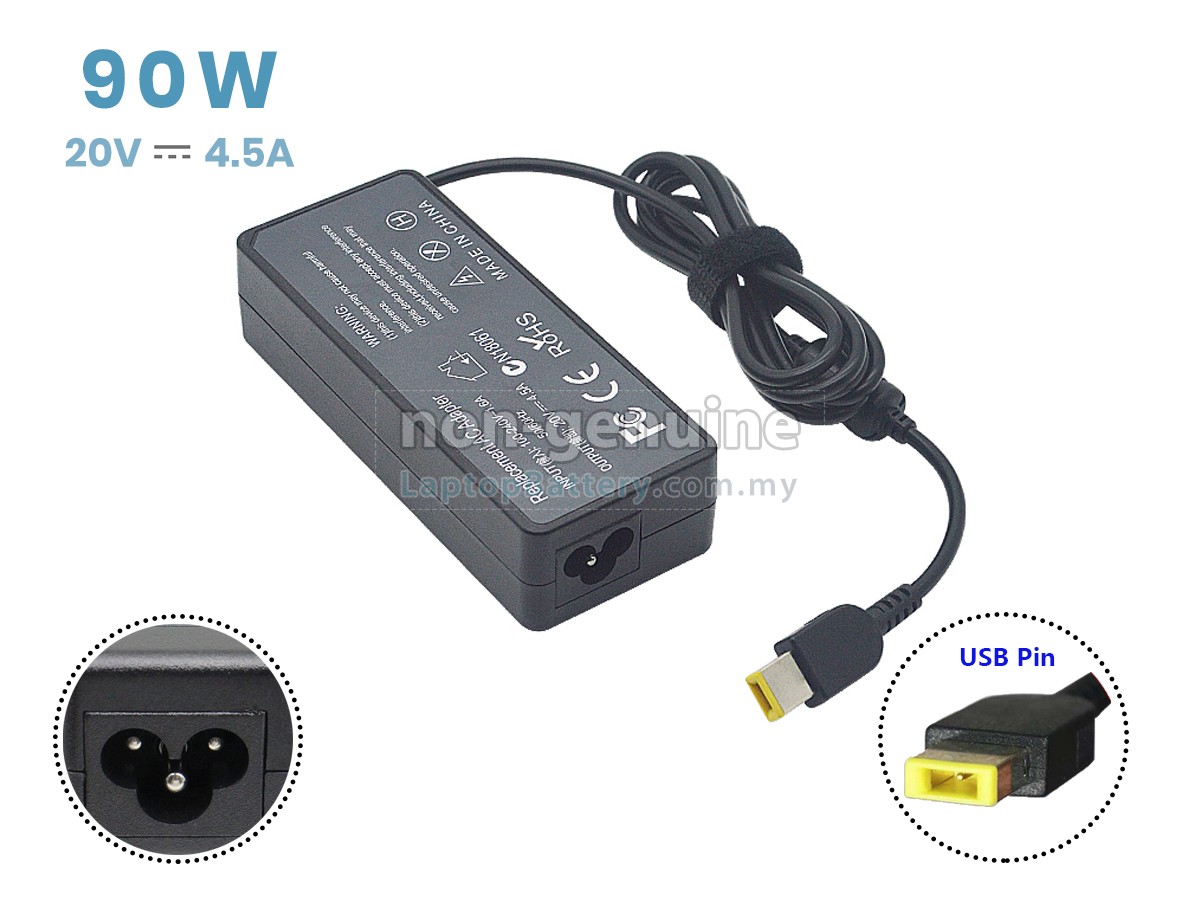 Lenovo 20V 4.5A 90W USB replacement adapter