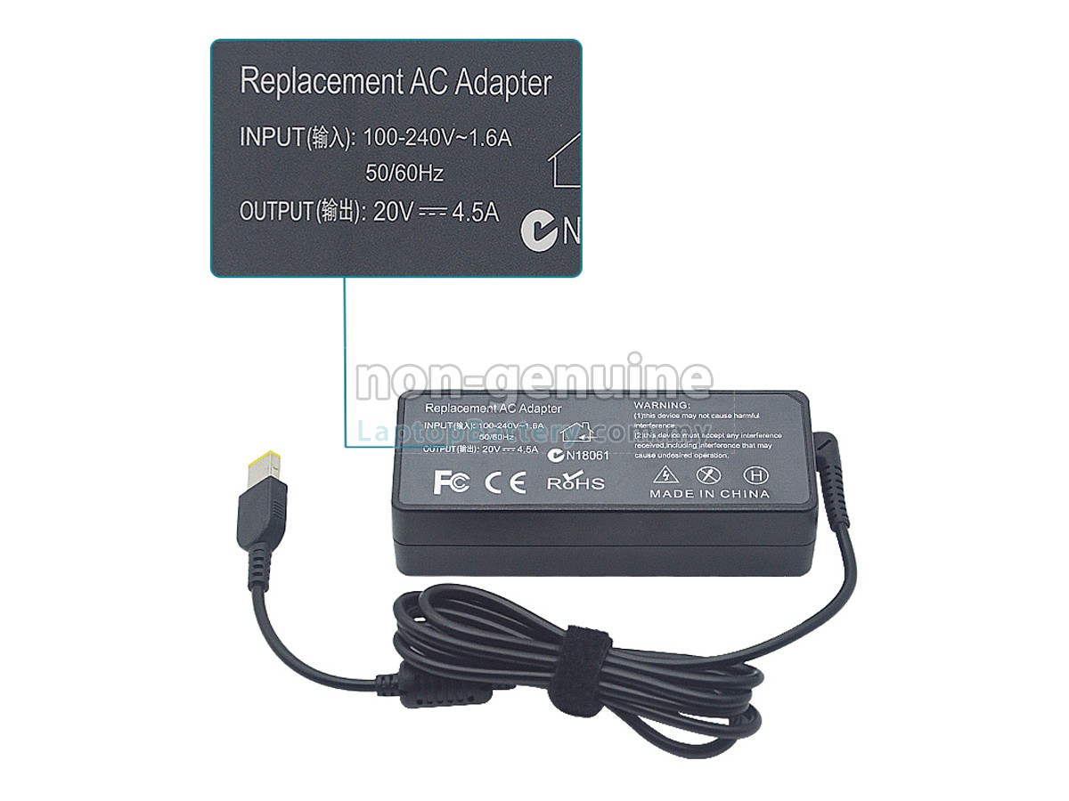 Lenovo 20V 4.5A 90W USB replacement adapter