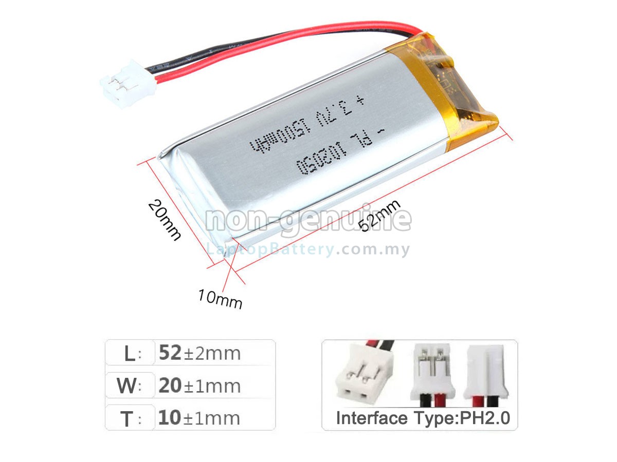 AolsteCell 102050 replacement battery