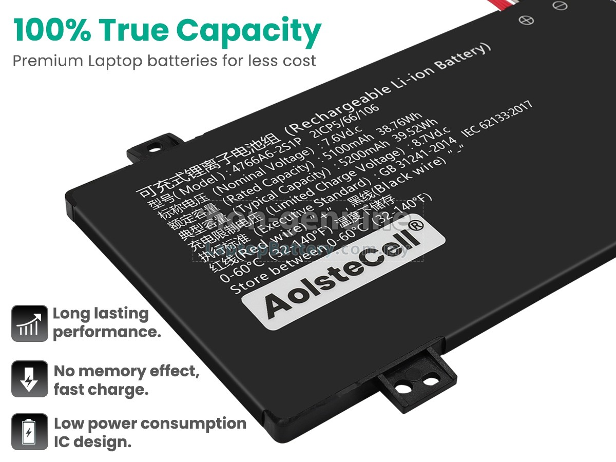 AolsteCell 4766A6-2S1P replacement battery