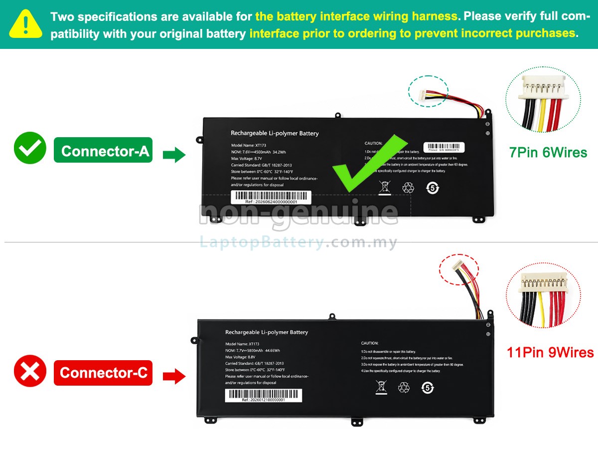 AolsteCell XT173 replacement battery