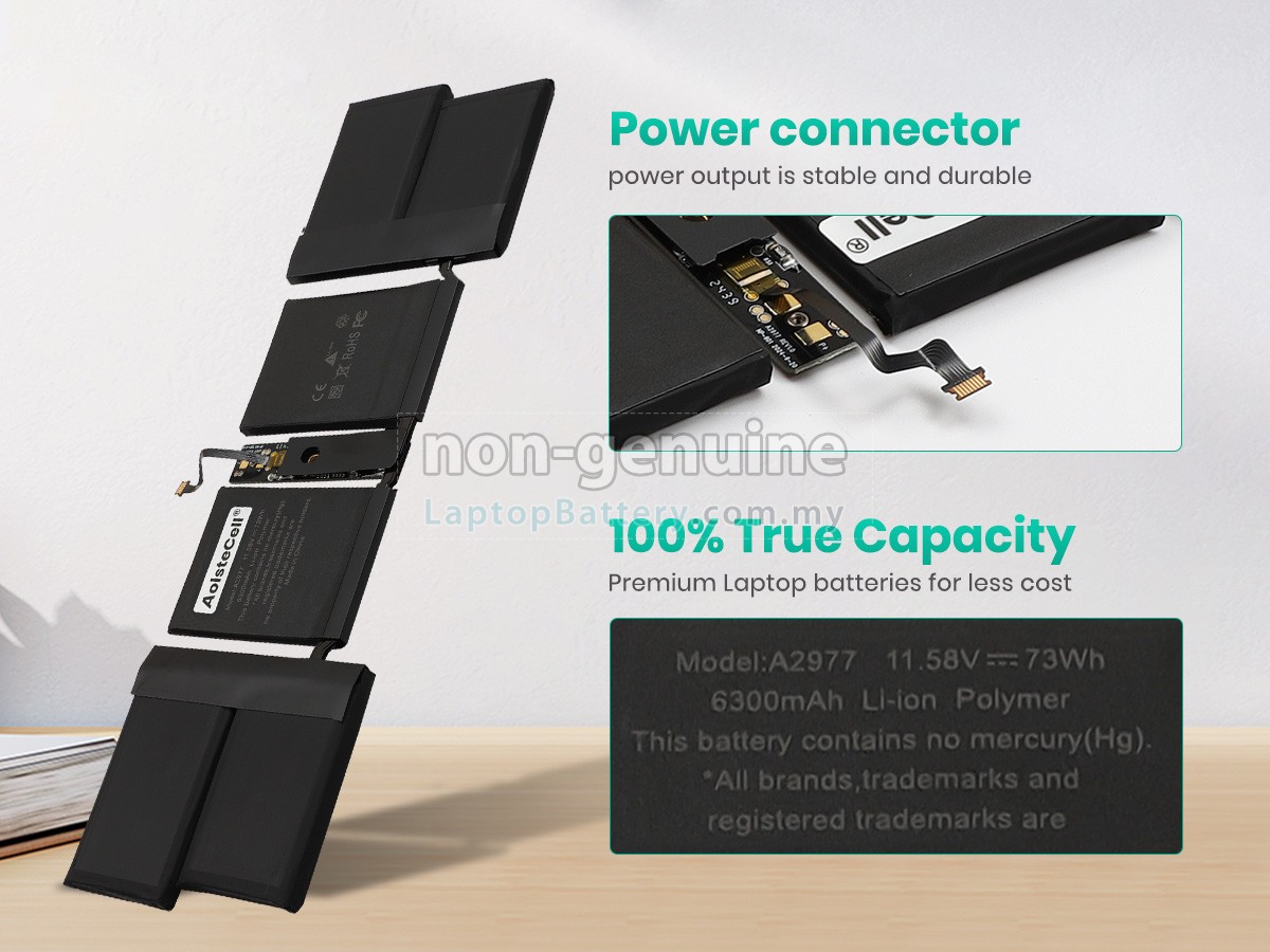 Apple MacBook Pro 14 inch M3 Pro Late 2023 A2992 EMC 8407 replacement battery