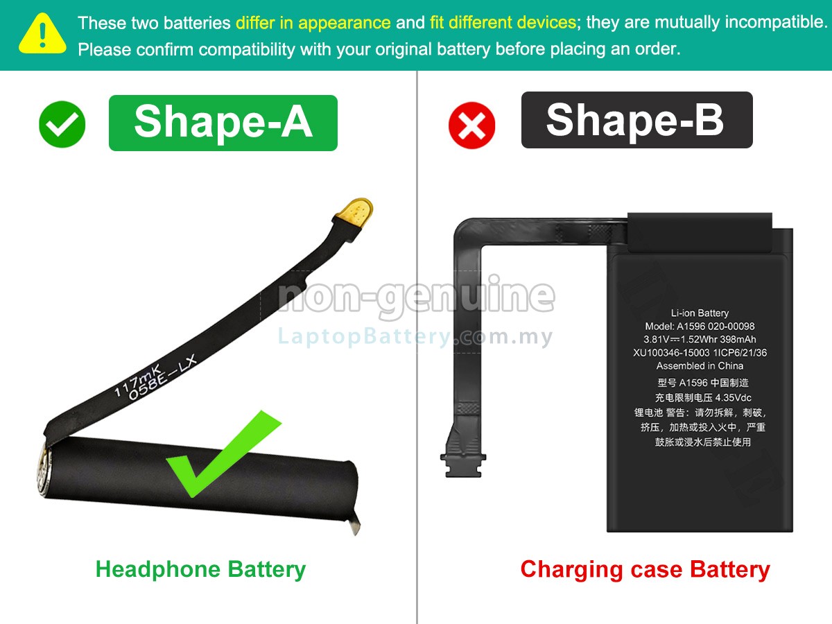 Apple A1596 replacement battery