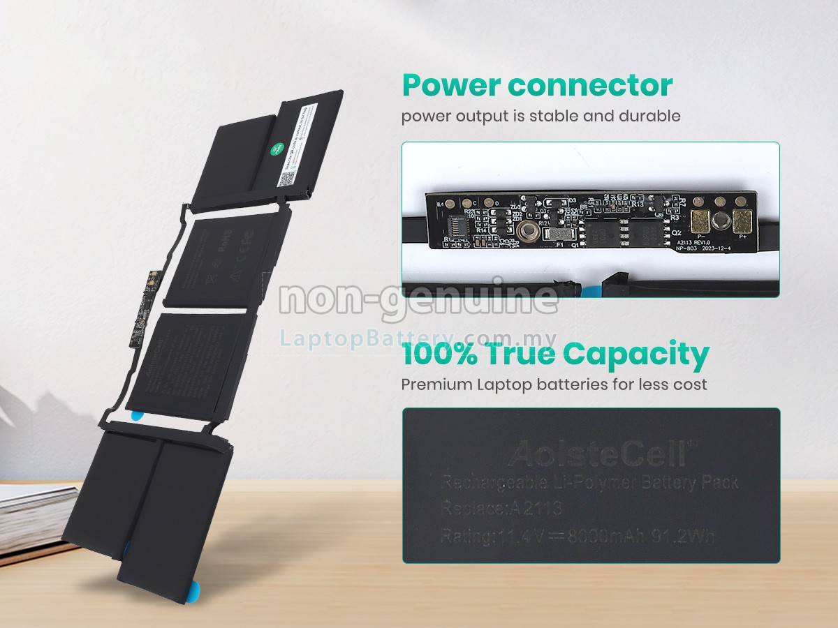Apple MacBook Pro 16-inch Core I7 2.6GHZ 2019 5600M replacement battery