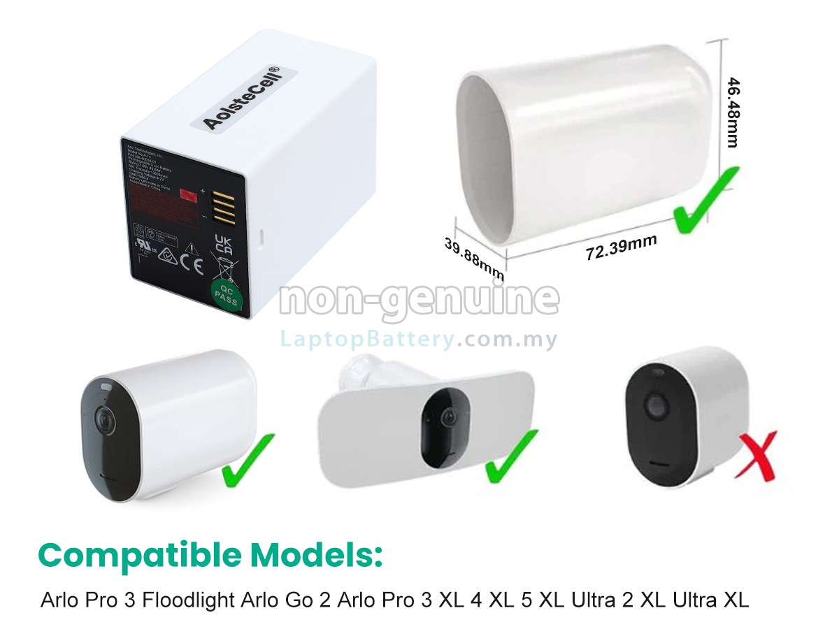 Arlo VMA5420 replacement battery