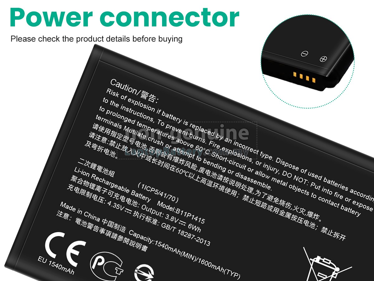 Asus B11P1415 replacement battery