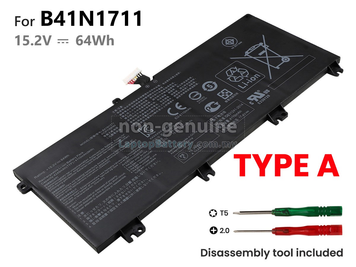 Asus B41N1711 replacement battery