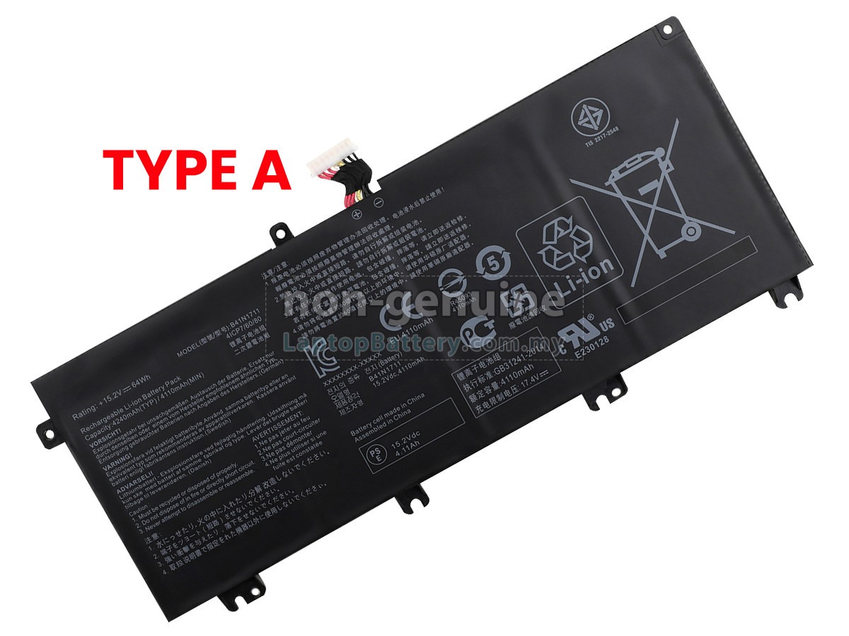 Asus B41N1711 replacement battery