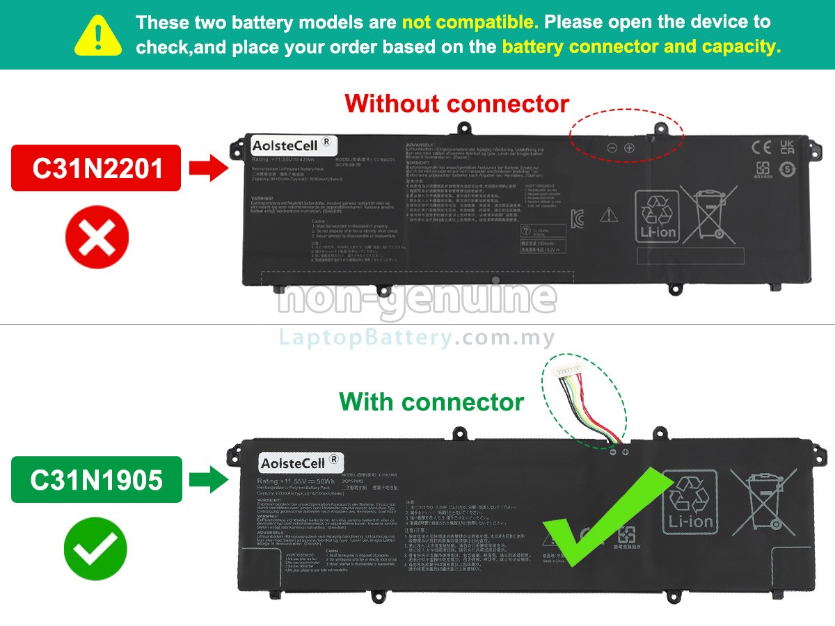 Asus VivoBook 15 X1504ZA-BQ092W replacement battery