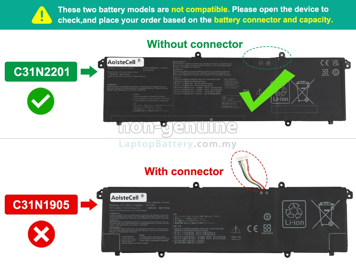 Asus VivoBook 15 X1504ZA-BQ092W replacement battery