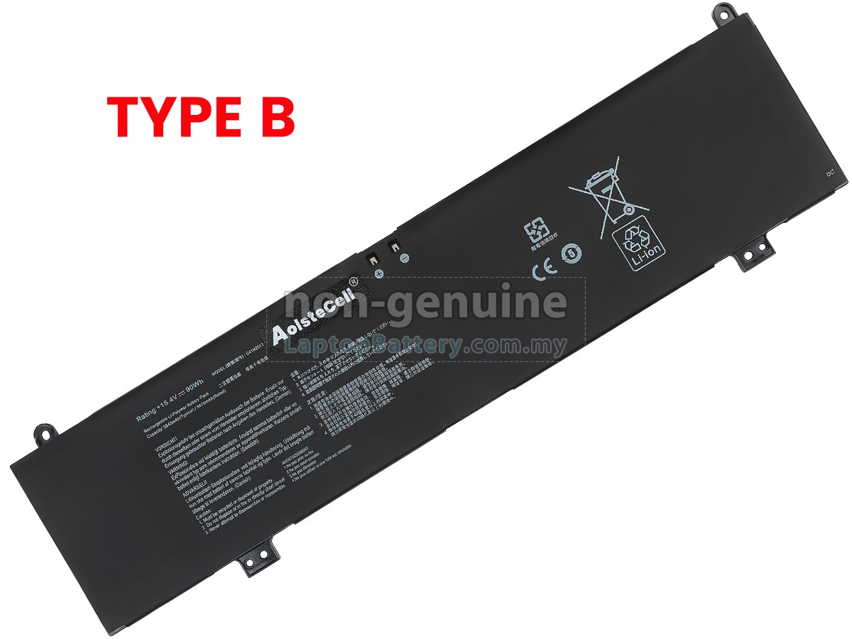 Asus Rog STRIX G17 G713RS-LL008 battery,high-grade replacement Asus Rog  STRIX G17 G713RS-LL008 laptop battery from Malaysia(90Wh,4 cells)