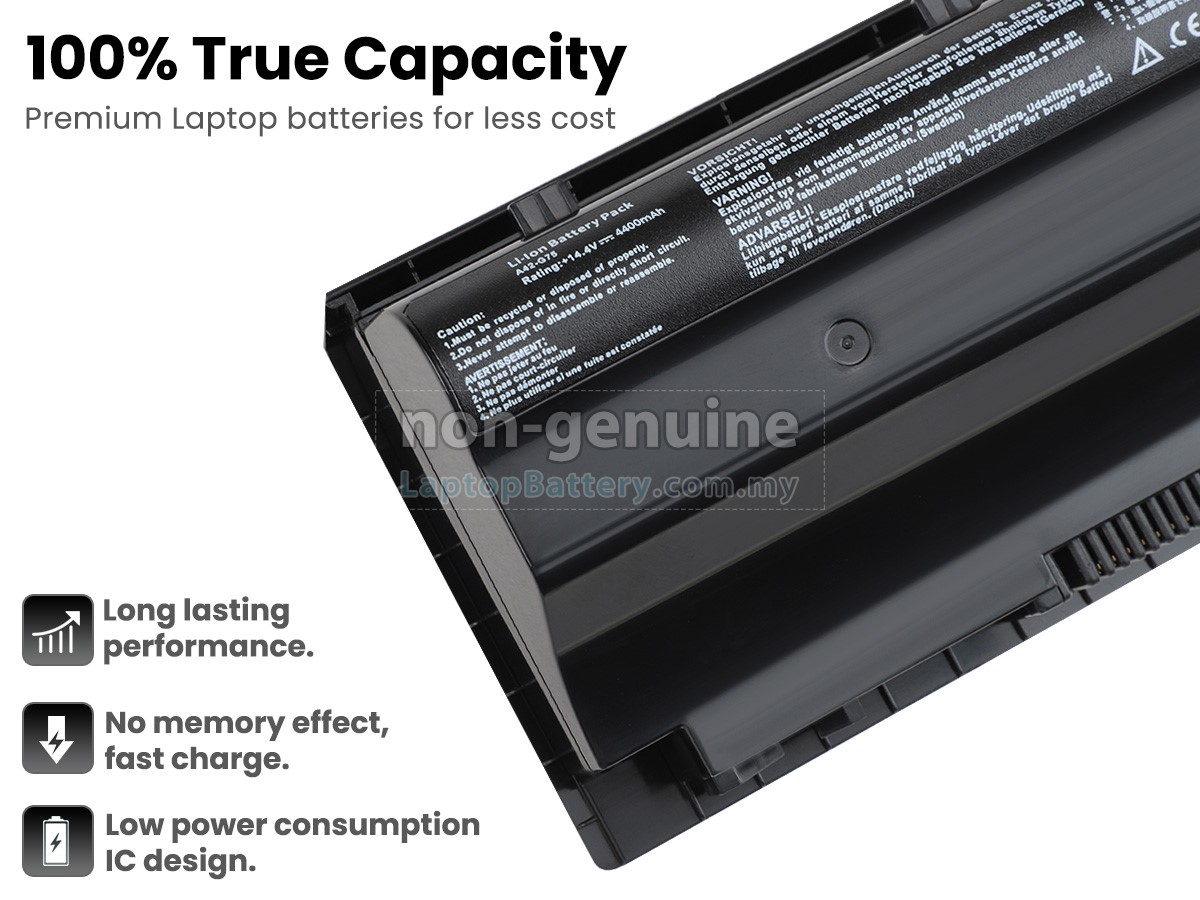 Asus G75VM 3D replacement battery