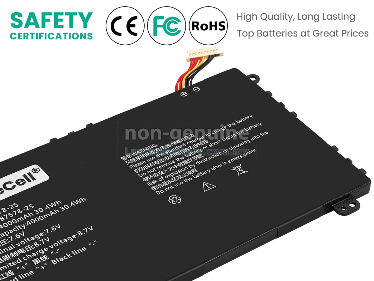 AXIOO 587578-2S replacement battery
