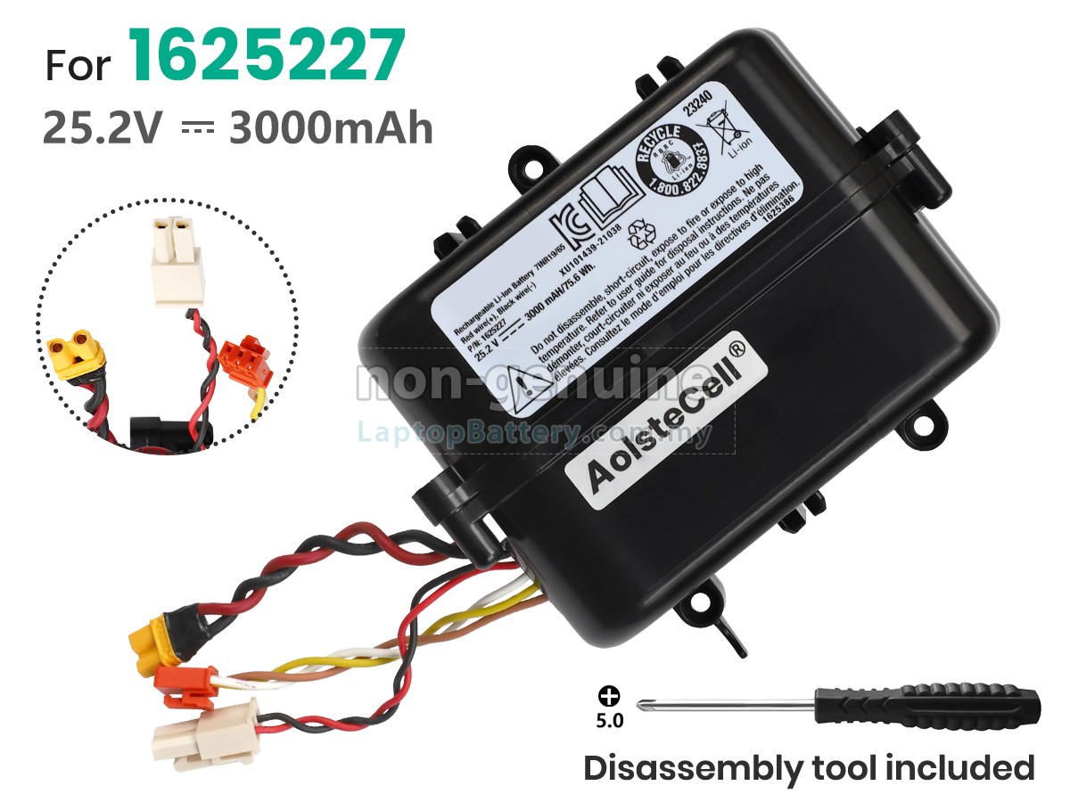 Bissell 1625227 S30Q replacement battery