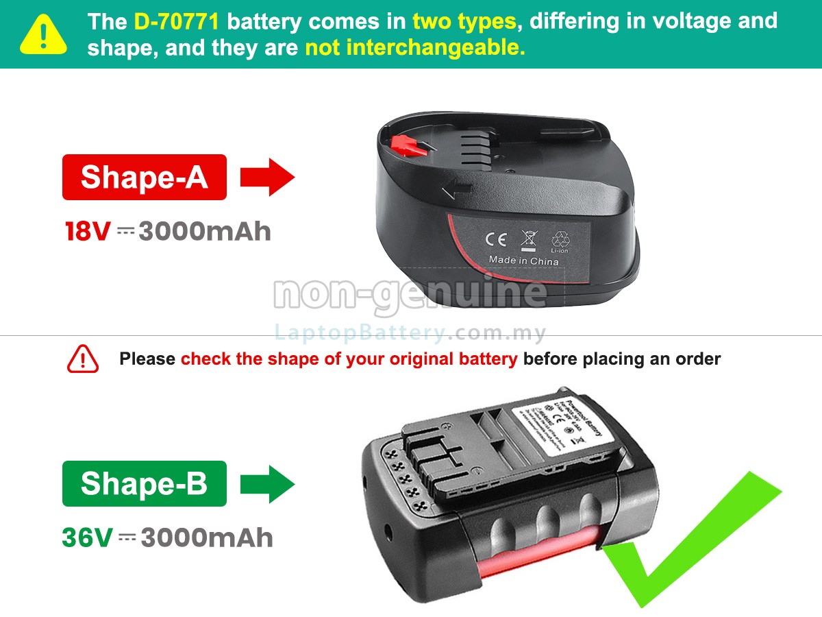 Bosch D-70771 replacement battery