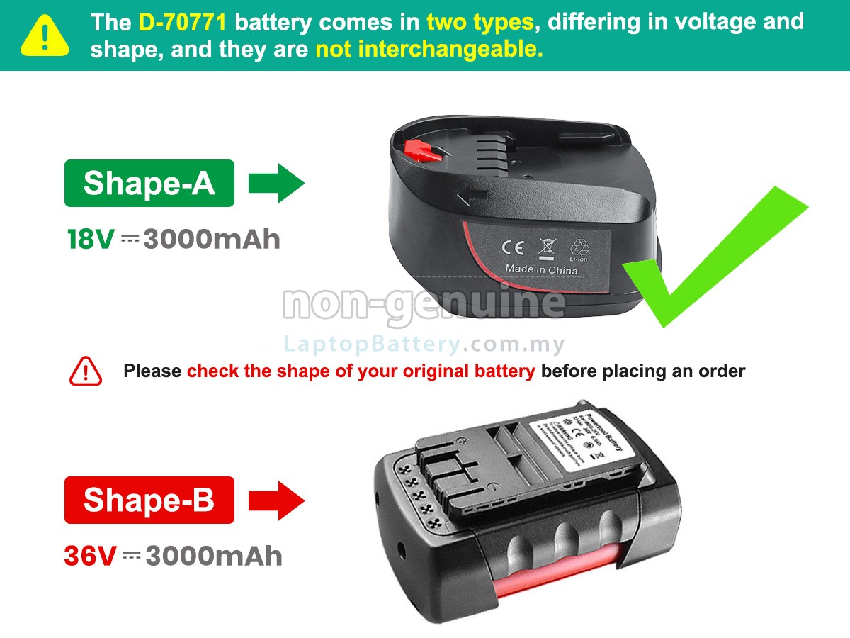 Bosch D-70771 replacement battery