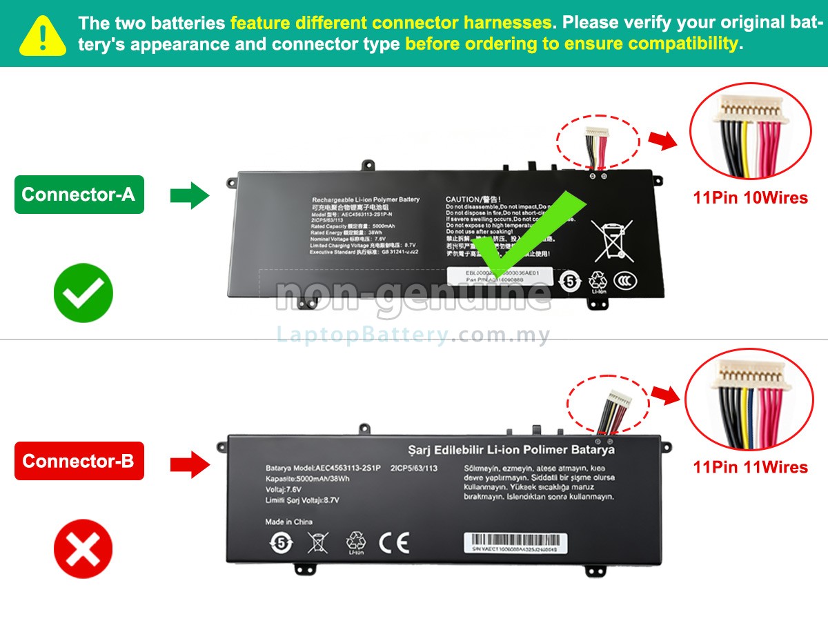 Casper AEC4563113-2S1P replacement battery