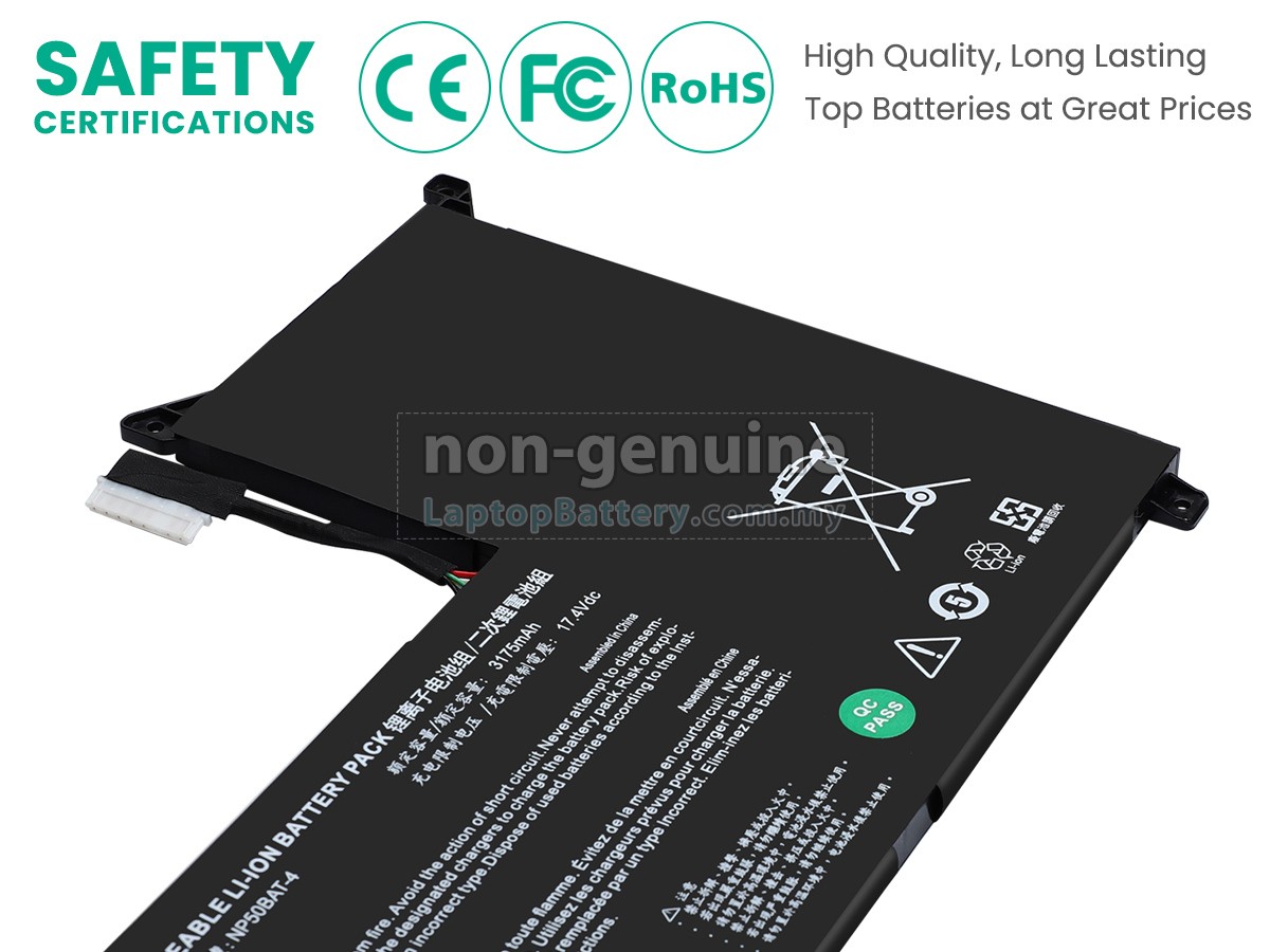 Clevo SAGER NOTEBOOK NP7881E (NP50RNJS) replacement battery