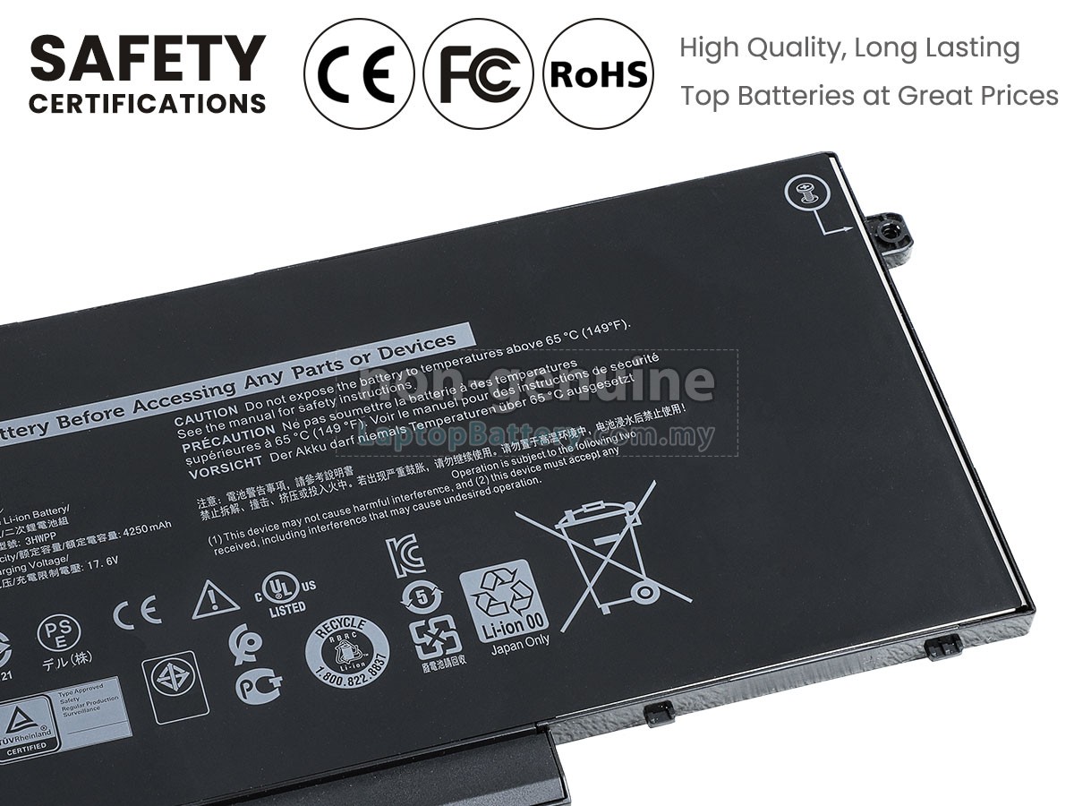 Dell 3PCVM replacement battery