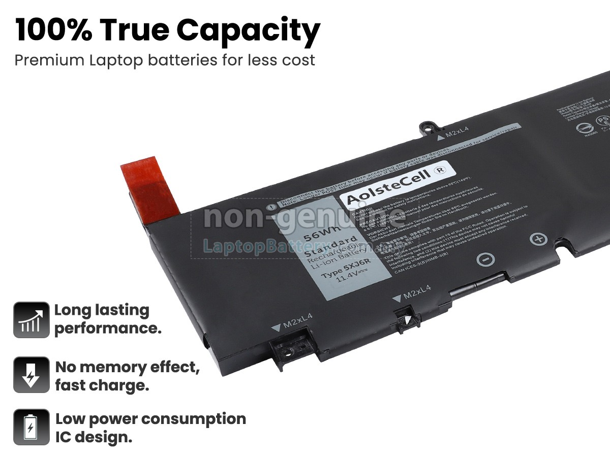 Dell 5XJ6R replacement battery