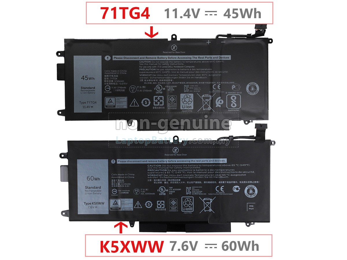 Dell Latitude 5289 2-IN-1 replacement battery