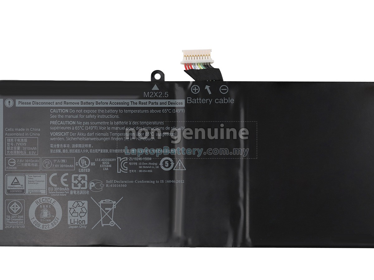 Dell XPS 12 9250 replacement battery