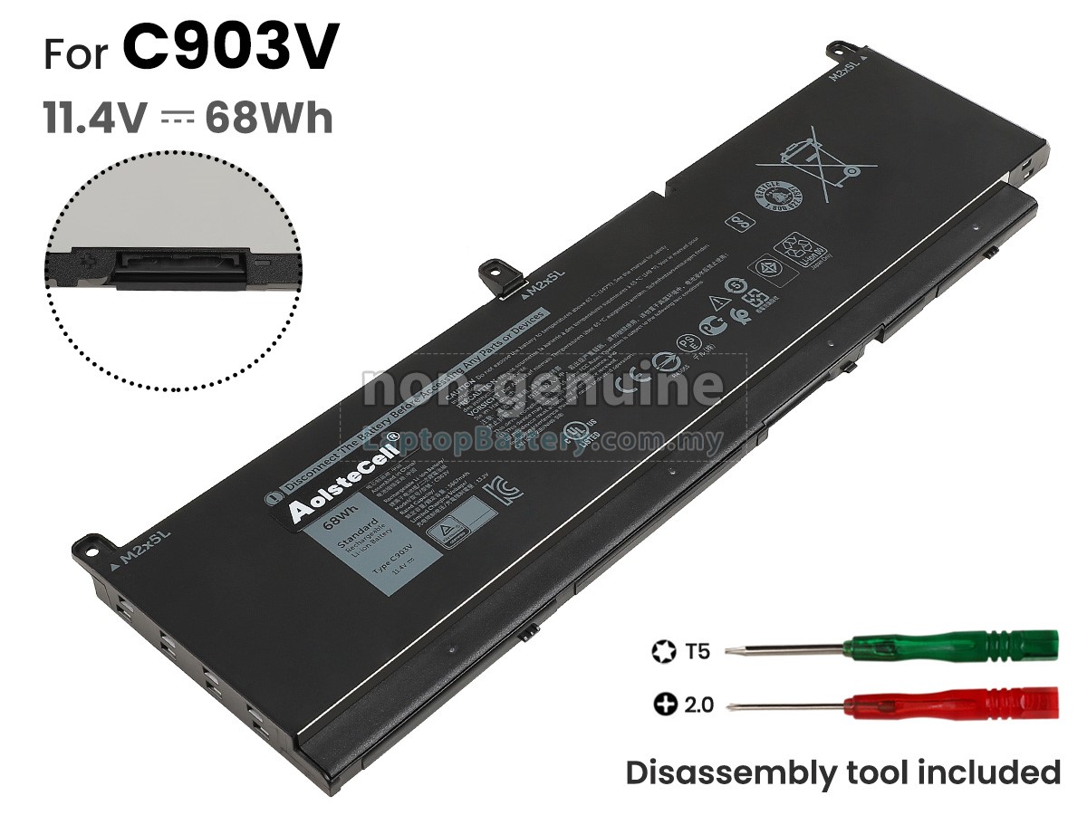 Dell P93F replacement battery