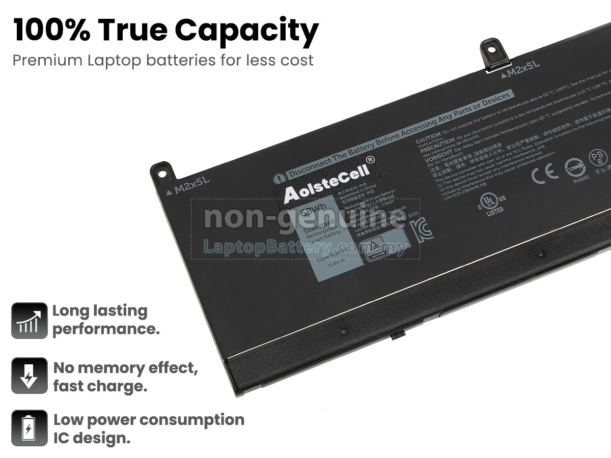 Dell PKWVM replacement battery