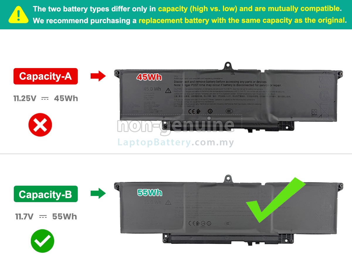 Dell 703TP replacement battery