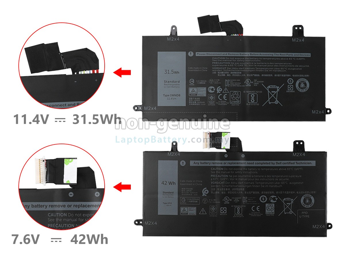 Dell Latitude 5285 2-IN-1 replacement battery