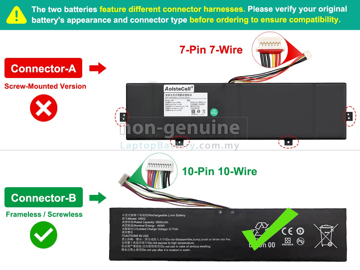 DERE GN22 replacement battery