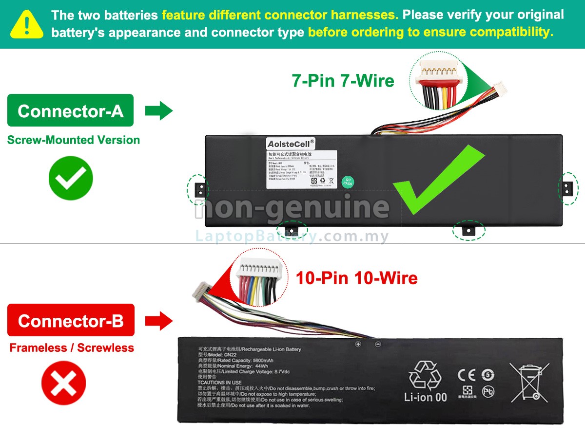 DERE GN22 replacement battery