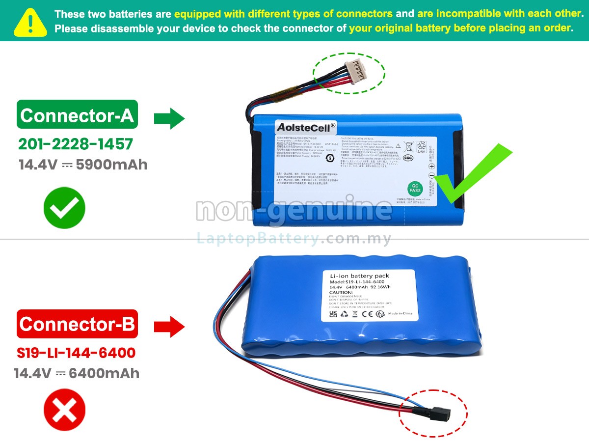 Ecovacs S19-LI-144-6400 replacement battery