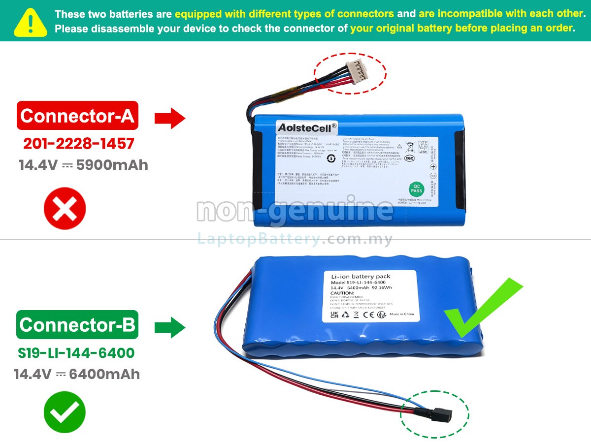 Ecovacs S19-LI-144-6400 replacement battery