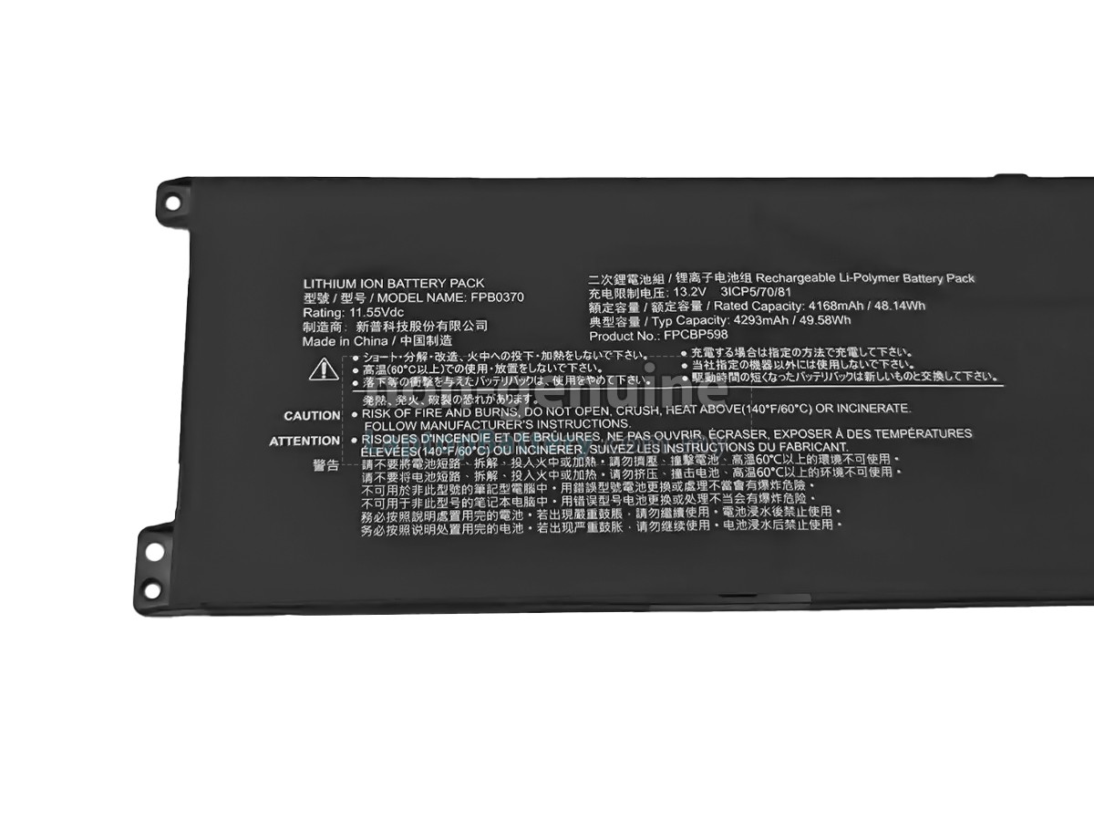 Fujitsu CP829150-01 replacement battery