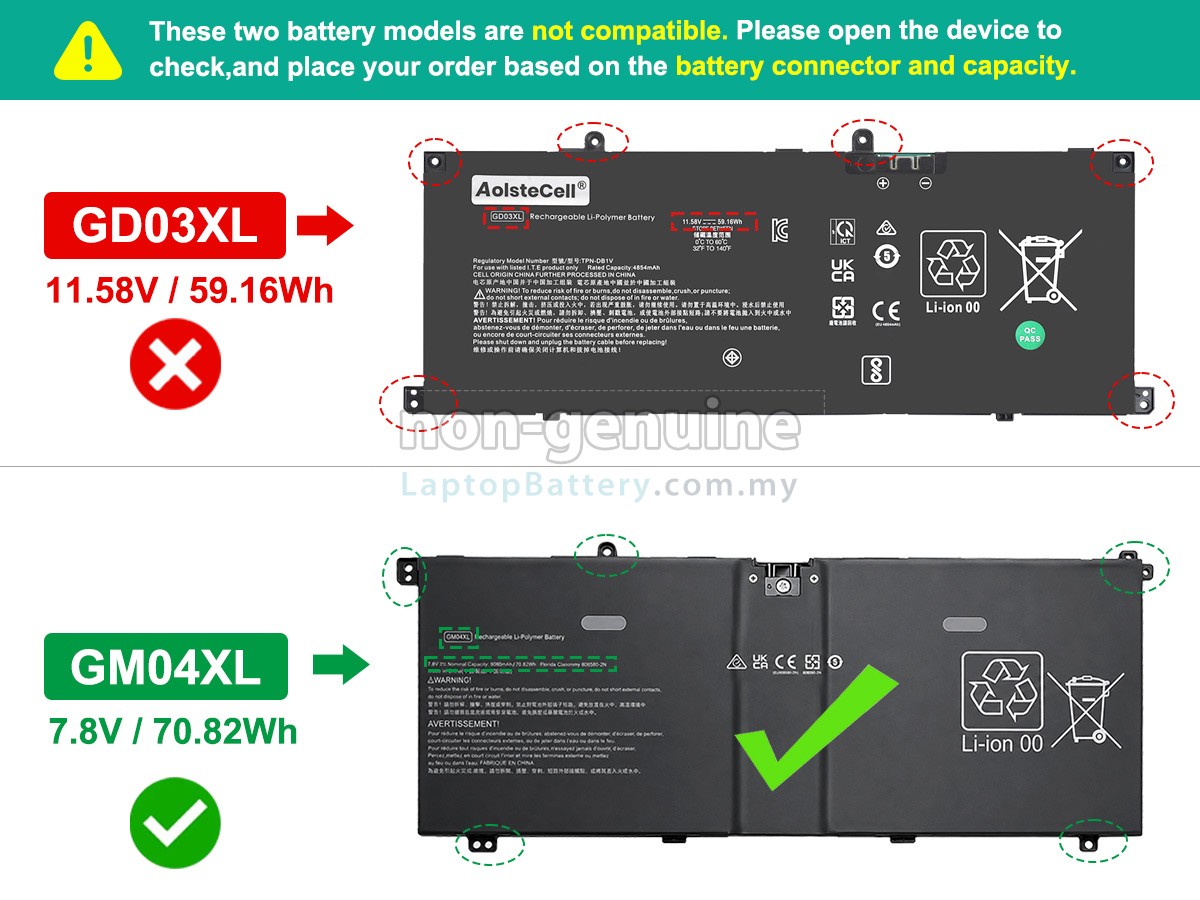 HP OmniBook X 14-KA0000NE replacement battery