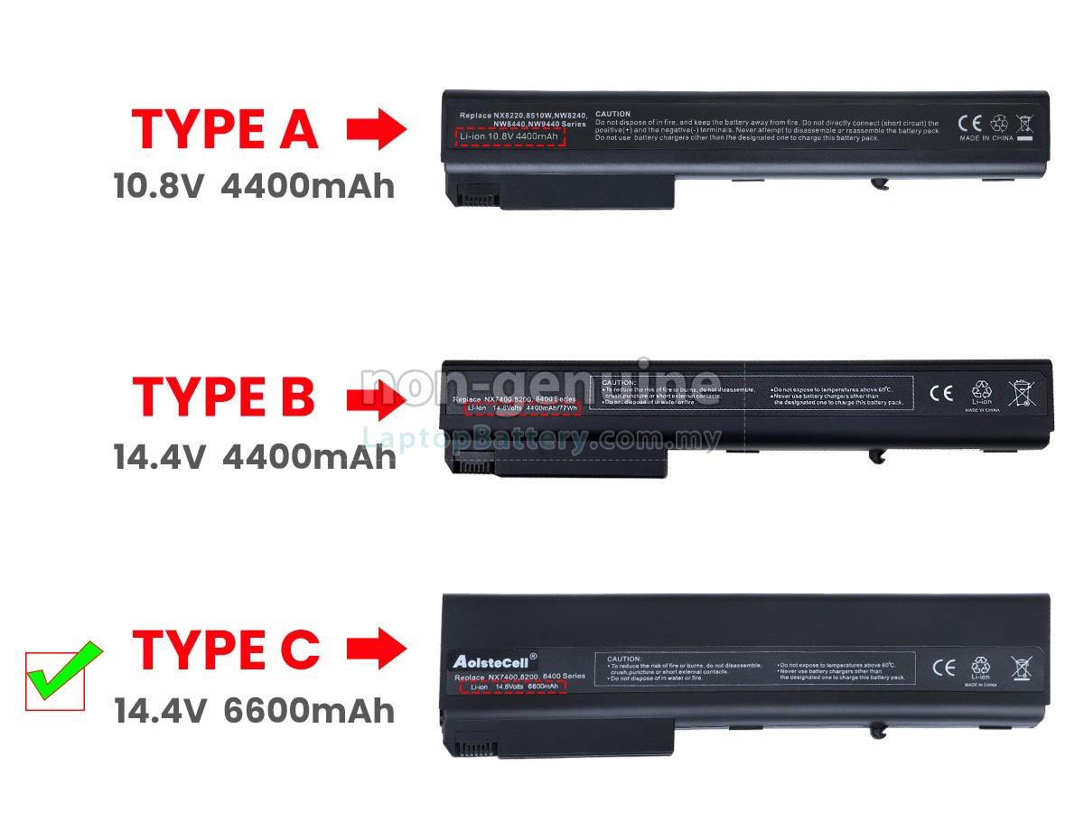 HP Compaq 395794-002 replacement battery