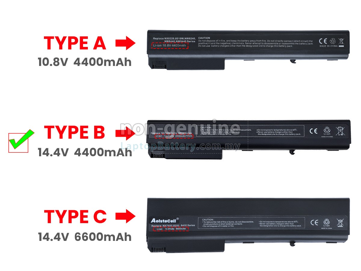 HP Compaq Business Notebook NX9440 replacement battery