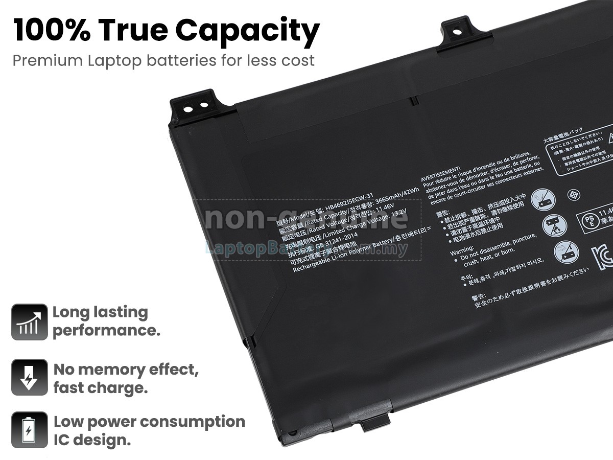 Huawei MATEBOOK D 15-53010TUY replacement battery