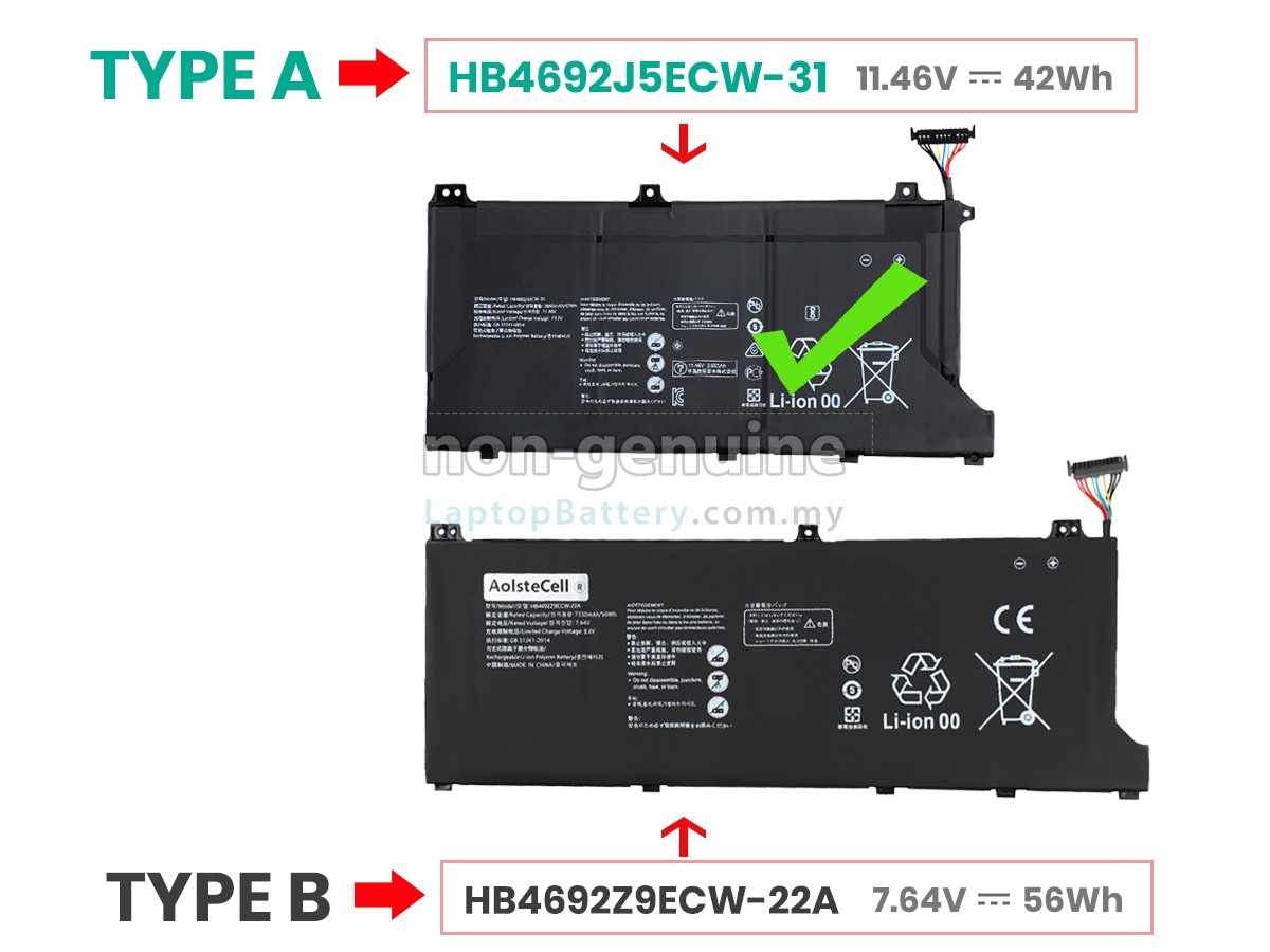 Huawei MATEBOOK D15 (2020) replacement battery