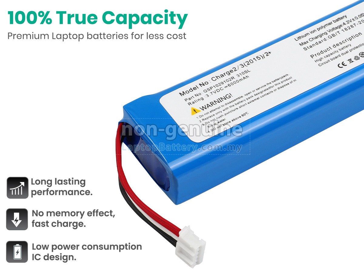 JBL CHARGE 2+ BLUETOOTH SPEAKER replacement battery