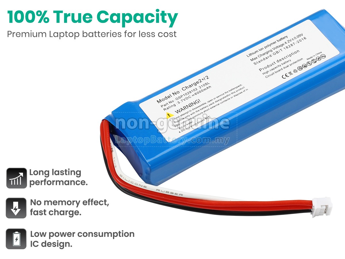 JBL CHARGE 2+ BLUETOOTH SPEAKER replacement battery